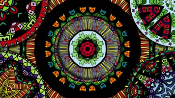 原版花瓣花环民族舞蹈背景系列(5)