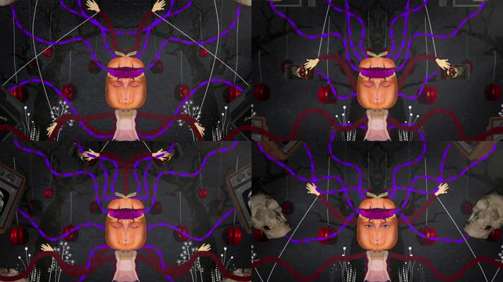 原版骷髅枯树死亡森林循环背景(1)