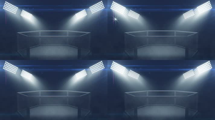 拳击赛场灯光特效背景(1)