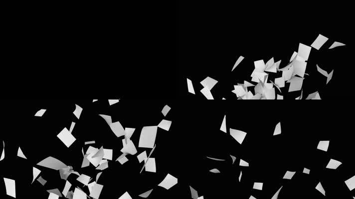 4K原创纯色白纸飞出合成通道