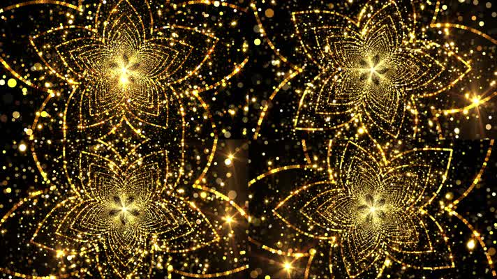 大气金色粒子花瓣舞台