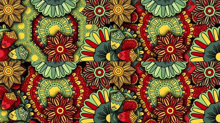 原版花瓣花环民族舞蹈背景系列 (2)(2