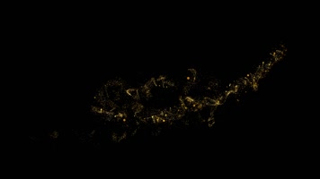 金色粒子光线特效合成