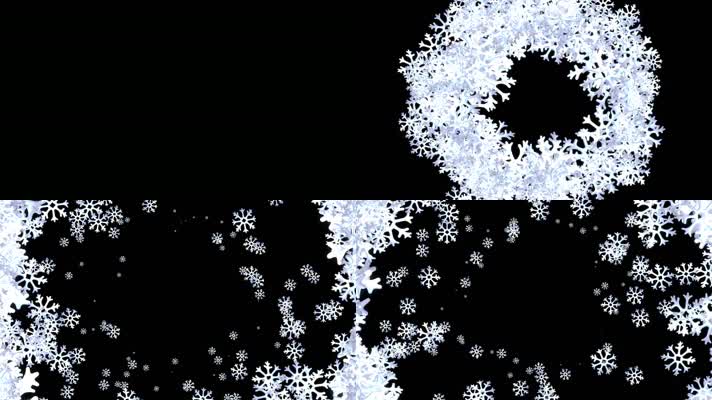 【带通道】雪花旋转背景2