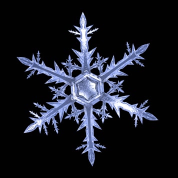 【带通道】一片雪花旋转（正面）