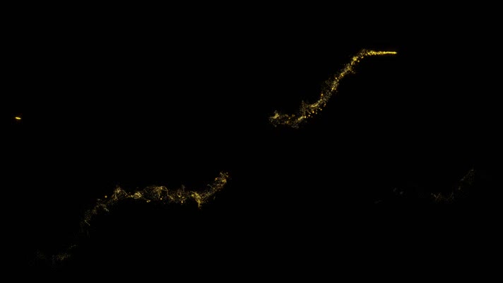 金色粒子光线特效合成