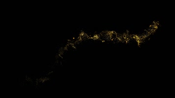 金色粒子光线特效合成