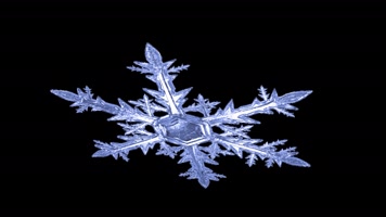 【带通道】一片雪花旋转2