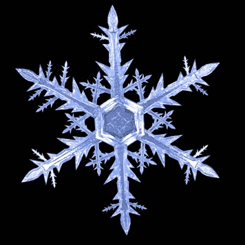 【带通道】一片雪花旋转