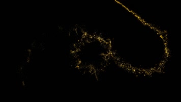 金色粒子光线特效合成