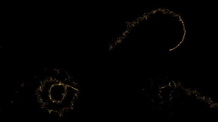 金色粒子光线特效