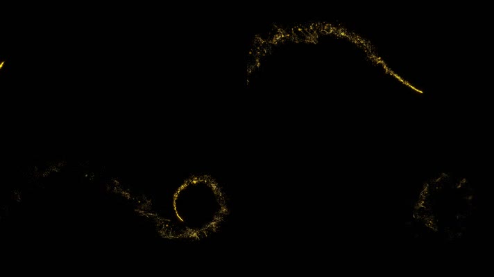 金色粒子光线特效素材