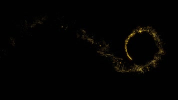 金色粒子光线特效素材