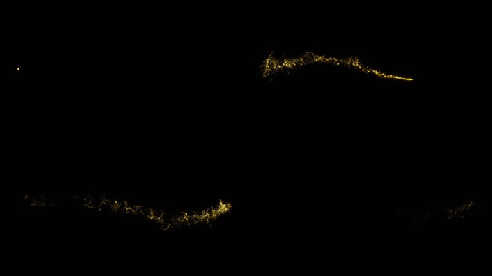 金色粒子光线特效