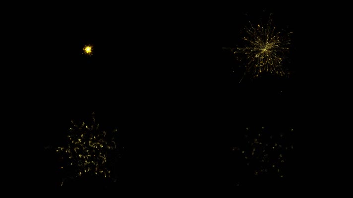 金色粒子光线特效合成