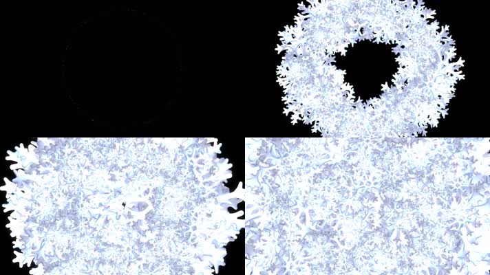 【带通道】雪花旋转背景1