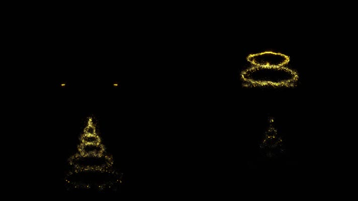 金色粒子光线圣诞树