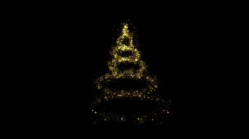 金色粒子光线圣诞树