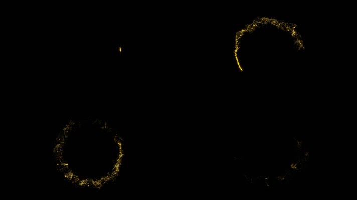 金色粒子光线特效合成