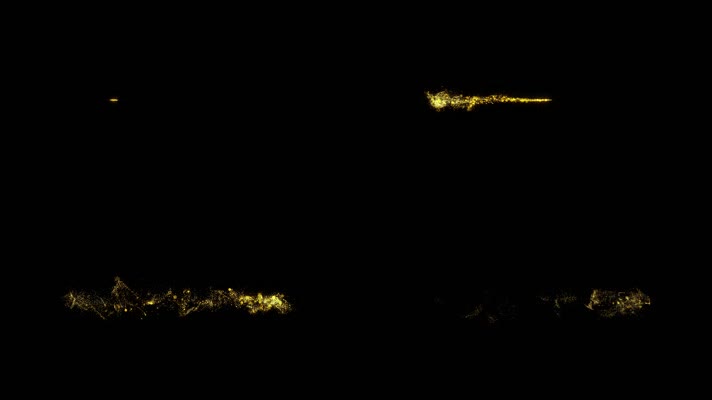 金色粒子光线特效素材