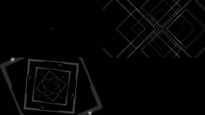 极品黑白抽象炫酷图形隧道穿梭说唱摇滚