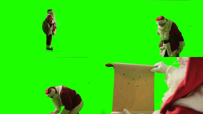 绿屏圣诞老人系列抠像特效
