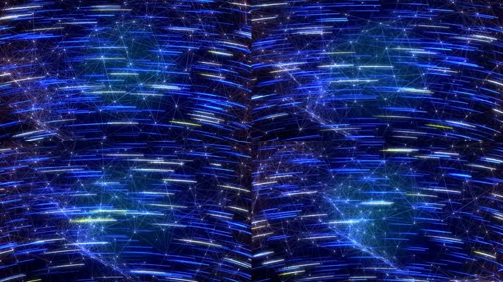 2K科幻蓝色宇宙星空科技背景陨落星系