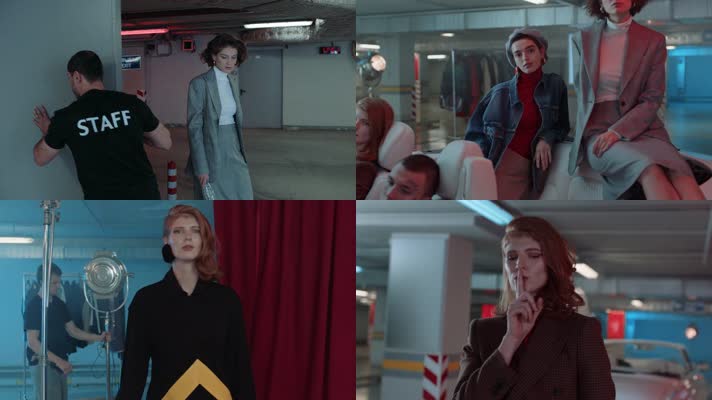 地下车库时装广告拍摄