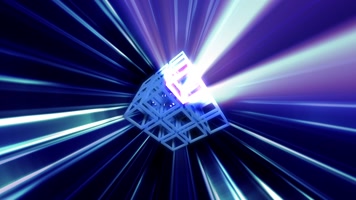 蓝色Disco射线灯光闪烁