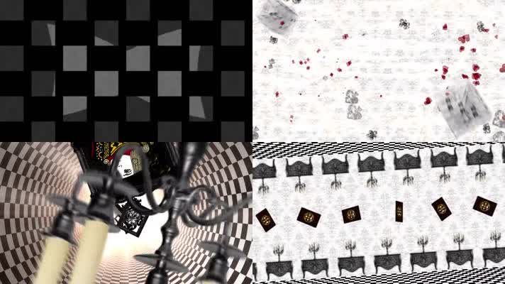 极品酷炫时尚梅花桃心演出舞台演出背景视频