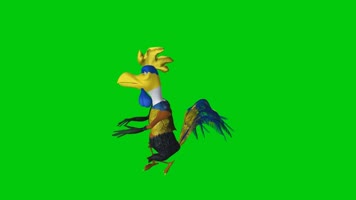 绿屏卡通乌克兰鸡舞蹈特效抠像素材