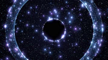 蓝色粒子斑点闪烁动感科技背景led素材