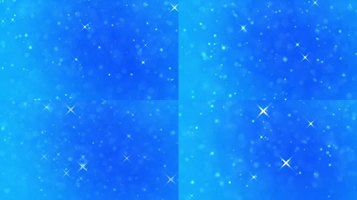 蓝色星光粒子光斑背景视频