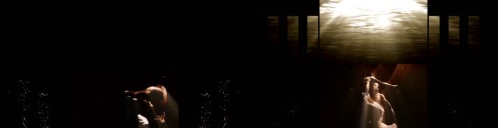 水底舞蹈演绎多屏幕VJ背景视频