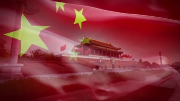 红旗党旗天安门一组多镜头