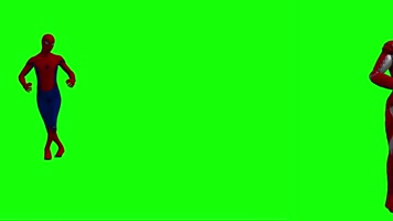 绿屏钢铁侠蜘蛛侠跳舞
