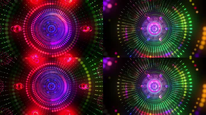 绚丽时尚万花筒灯光隧道穿梭