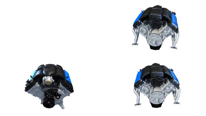 通用V8引擎3D模型