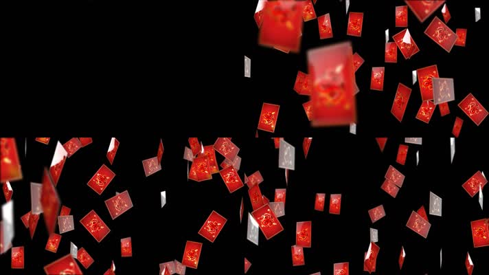 红包雨(通道转场视频)