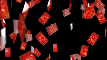 红包雨(通道转场视频)