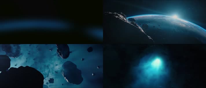 震撼宇宙陨石太阳空间VFX元素