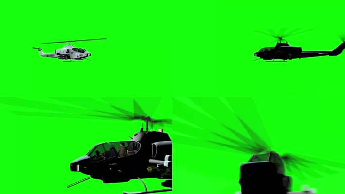 绿屏直升机