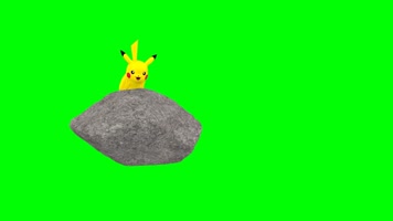 绿屏蓝屏皮卡丘特效抠像