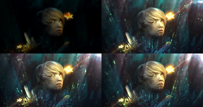 绚丽光线砖石粒子梦想希望未来