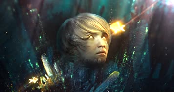 绚丽光线砖石粒子梦想希望未来