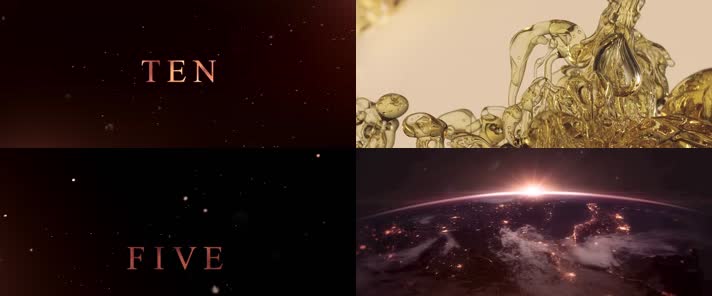 震撼火焰粒子流体特效倒计时