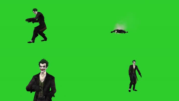 绿屏3D小丑抠像素材 