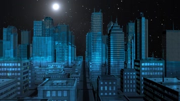 蓝色科技城市间穿梭背景