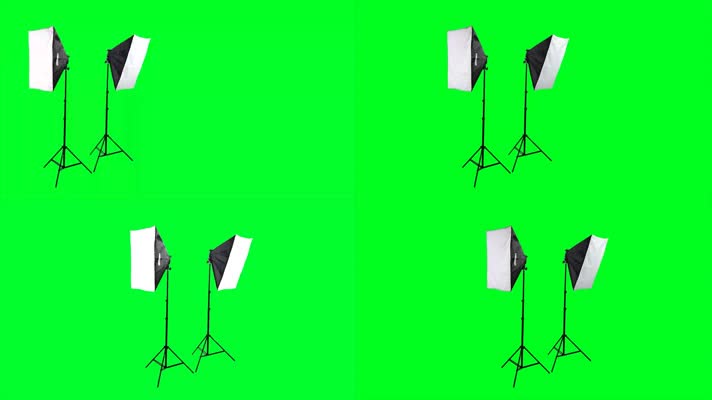 绿屏摄影灯光柔光箱灯箱抠像素材