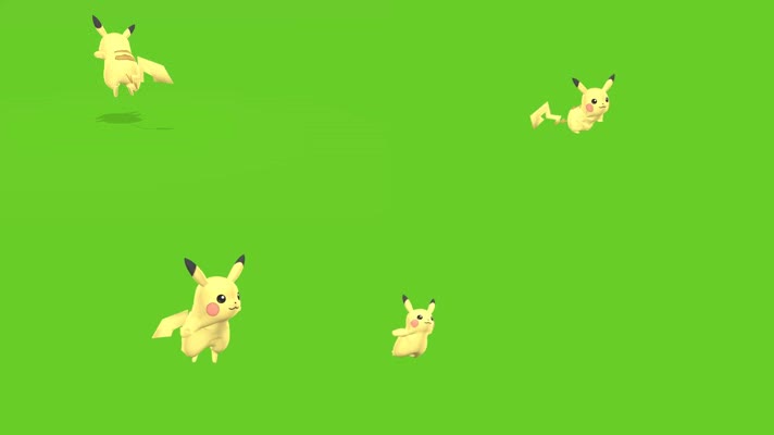 绿屏皮卡丘抠像
